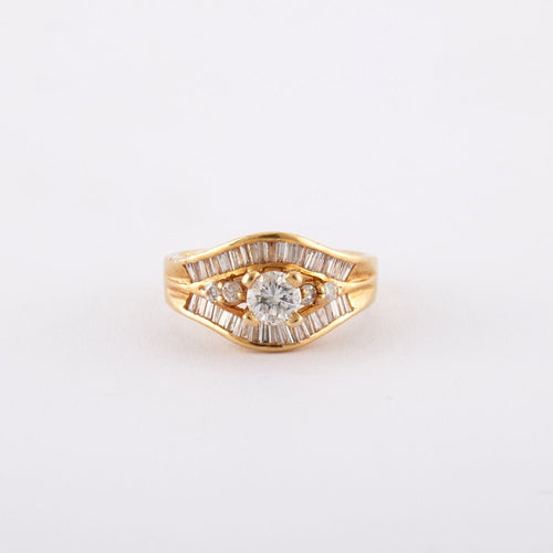 Bague 46 Bague bandeau diamants 58 Facettes JE493