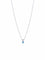 Collier Pendentif Sur Chaine Or Blanc Aigue-Marine 58 Facettes