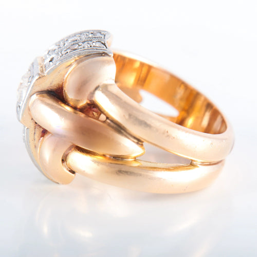 Bague Large bague 2 ors Diamants 58 Facettes JE437