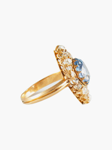 Bague Bague marquise saphir diamants. 58 Facettes