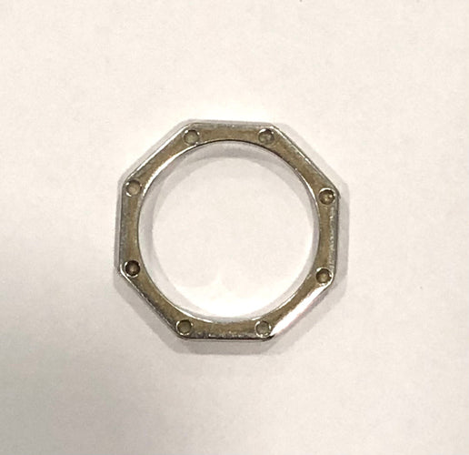 Bague 54.5 Bague hexagonale en Or blanc & diamants 58 Facettes