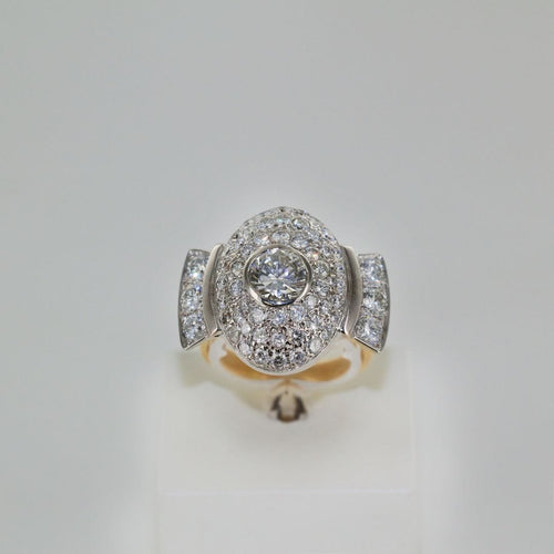 Bague 58 Bague bicolore Art Déco Diamants 58 Facettes