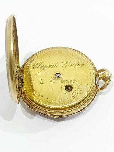 Montre Montre Gousset femme Or Email Diamants 58 Facettes