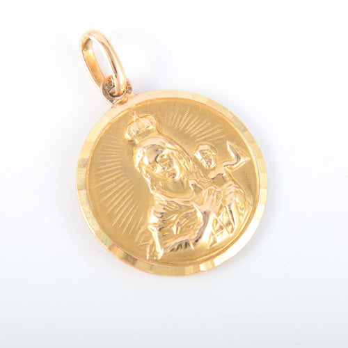 Pendentif Pendentif médaille religieuse deux sens or jaune 58 Facettes 2558