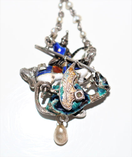 Pendentif Pendentif en argent émaillé 58 Facettes 508