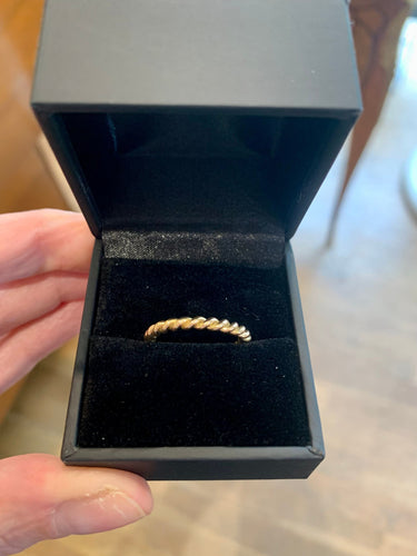 Bague Bague Torsadée Or Rose 58 Facettes B348