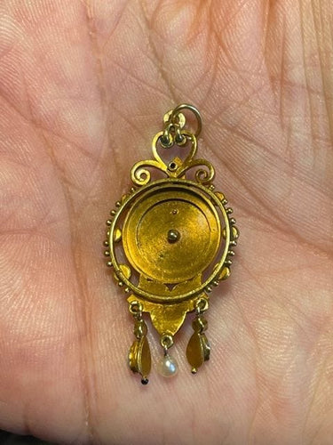 Pendentif Pendentif Napoléon III, turquoises et perles 58 Facettes