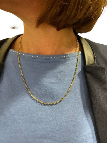 Collier CHAINE MAILLE FORÇAT DIAMANTÉE 58 Facettes 046581