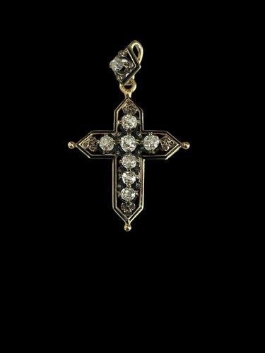 Pendentif Pendentif Croix Diamants taille coussin 58 Facettes 1161950
