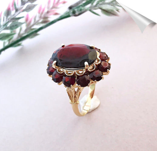 Bague 58 Bague Grenats Or Jaune 58 Facettes AA 1531