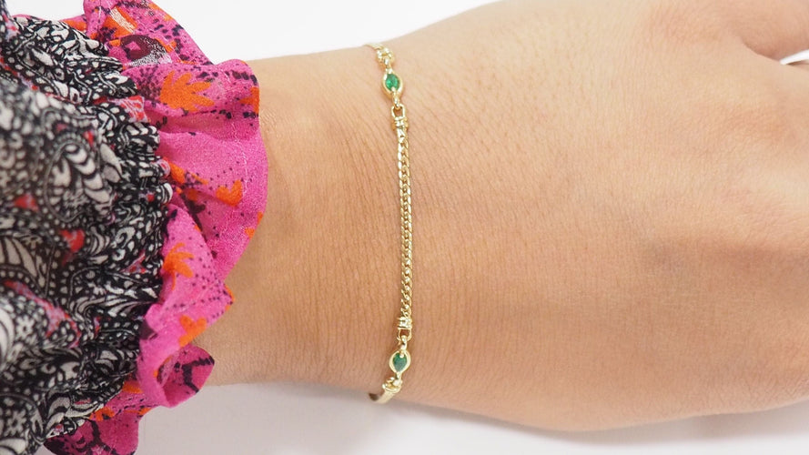 Bracelet 19 Bracelet en Or Jaune & Emeraudes 58 Facettes 32140