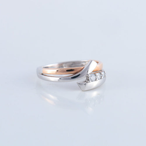 Bague 52.5 Bague deux ors Diamants 58 Facettes JE138