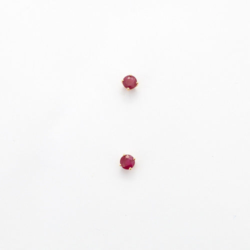 Boucles d'oreilles Boucles d'oreilles clous or jaune rubis 58 Facettes