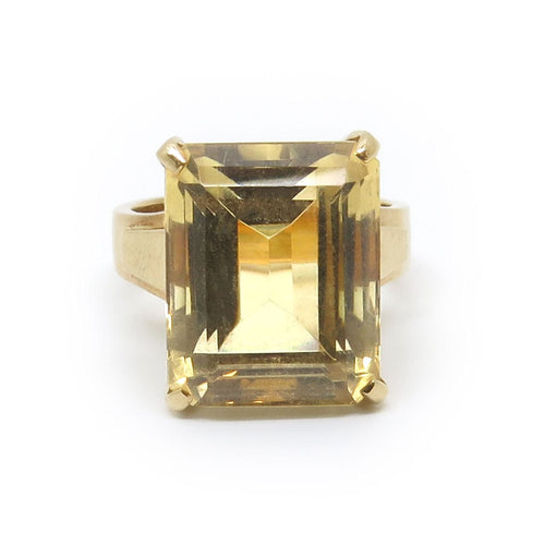 Bague Bague Citrine Rectangle 58 Facettes