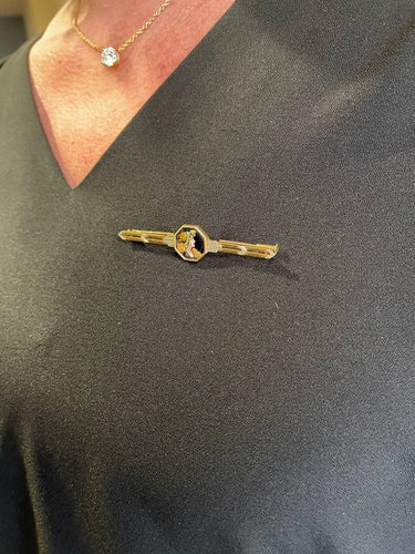 Broche BROCHE ART-DÉCO ÉMAIL DE LIMOGES 58 Facettes 061931