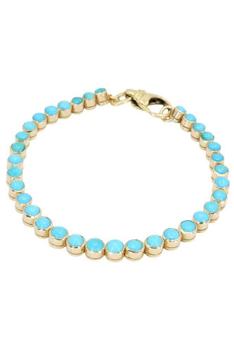 Bracelet BRACELET ANCIEN LIGNE TURQUOISES 58 Facettes 046391