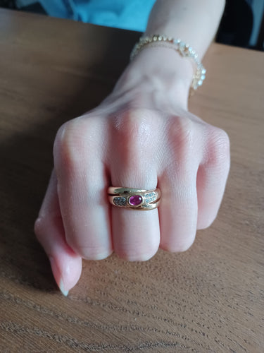 Bague 51 Bague Diamants et Rubis 58 Facettes 3108/1