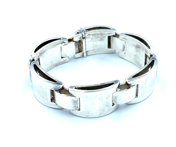 Bracelet HERMES. Bracelet vintage argent 58 Facettes