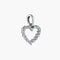 Pendentif Pendentif "coeur" or blanc et diamants 58 Facettes P1L17