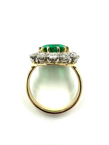 Bague Bague Or Emeraude Diamants 58 Facettes