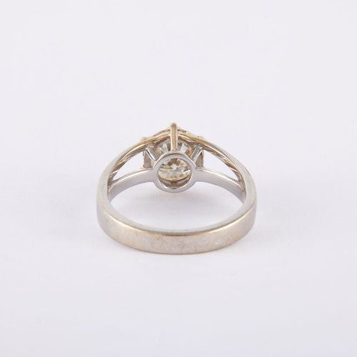 Bague 52 Bague Solitaire en or blanc, diamant 58 Facettes