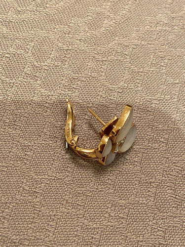 Boucles d'oreilles Boucles d'oreilles papillon Nacre Diamants 58 Facettes