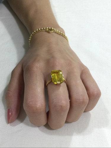 Bague 58 Bague Or Et Citrine 58 Facettes