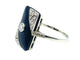 Bague 54.5 Bague Art Déco onyx et diamants 58 Facettes
