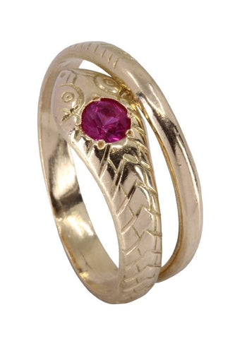 Bague BAGUE SERPENT RUBIS 58 Facettes 076881