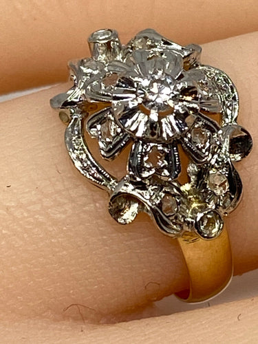 Bague 50 Bague Napoléon III en Or jaune & Diamants 58 Facettes