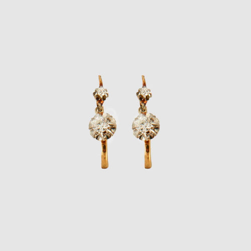 Boucles d'oreilles Boucles d'oreilles dormeuses anciennes Diamants 58 Facettes EL2-95