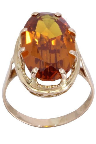 Bague BAGUE MODERNE SAPHIR ORANGE 58 Facettes 064691