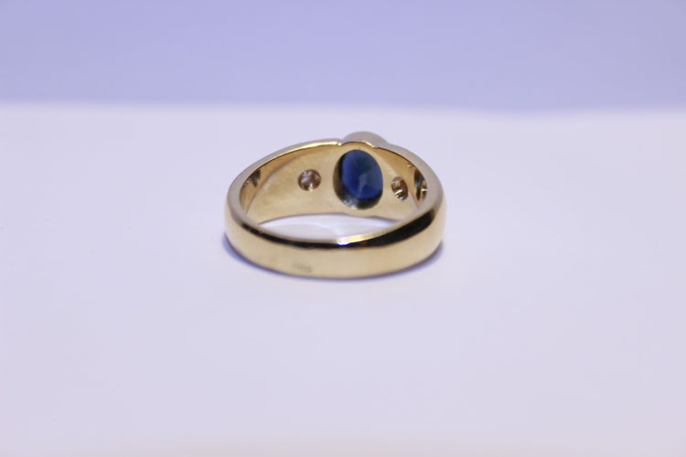 Bague 52 Bague Diamants et Saphir 58 Facettes