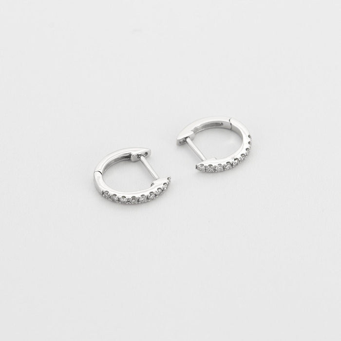 Boucles d'oreilles Boucles d'oreilles or blanc 18 carats diamants 58 Facettes