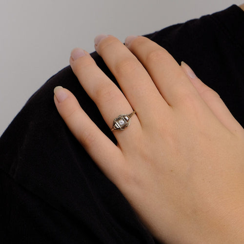 Bague 56 Bague Art Déco Diamant 58 Facettes 1