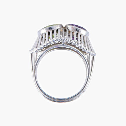 Bague Bague Améthyste et Péridot 58 Facettes