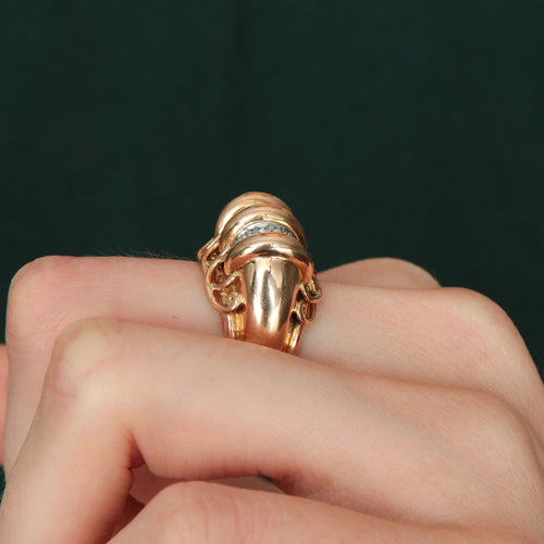 Bague 51.5 Bague or rose et diamants 58 Facettes P6L17