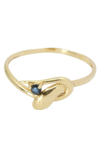 Bague BAGUE SERPENT SPINELLE BLEU 58 Facettes 048241