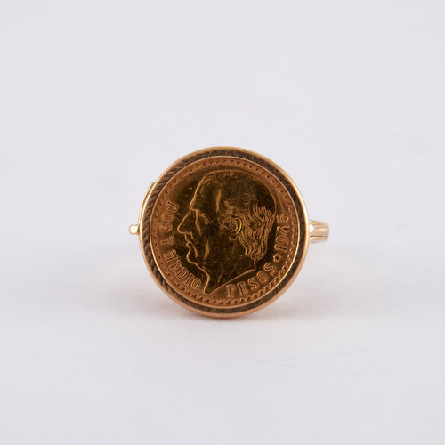 Bague 50 Bague Pièce 2 Pesos 58 Facettes JB13