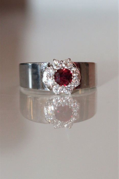 Bague 51 BUCHERER - Bague Marguerite Rubis 58 Facettes 488