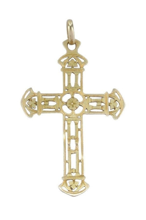 Pendentif Croix ancienne ajourée 58 Facettes 061911