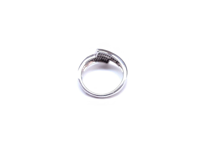 Bague 56 Bague en or blanc, diamants 58 Facettes RA-467/1
