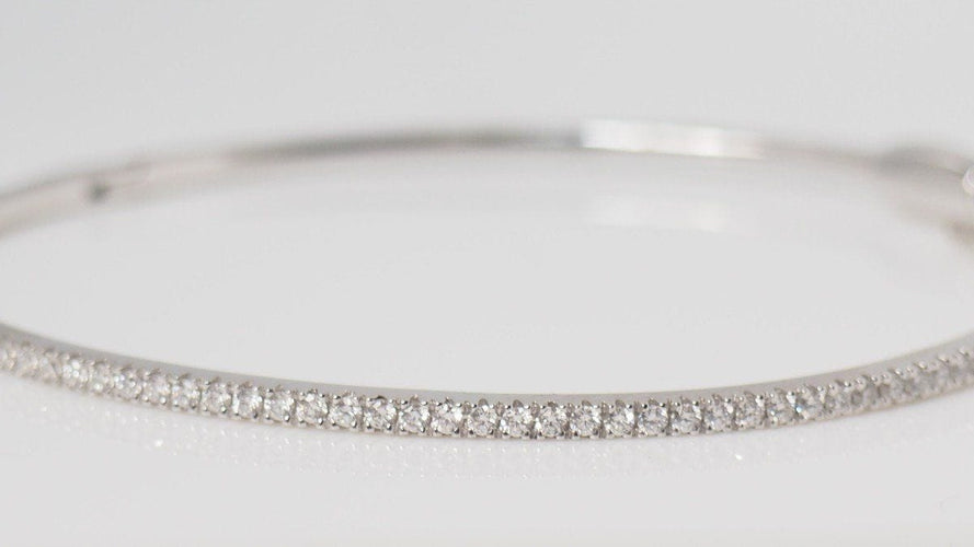 Bracelet Bracelet Jonc Or blanc Diamants 58 Facettes 30939