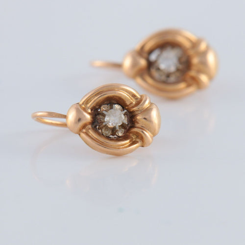 Boucles d'oreilles Boucles d'oreilles Or Rose Diamants 58 Facettes