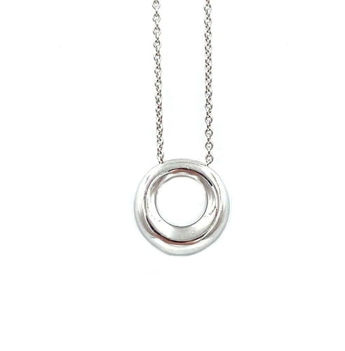 Collier Chaumet. Pendentif Lien or blanc 18K 58 Facettes