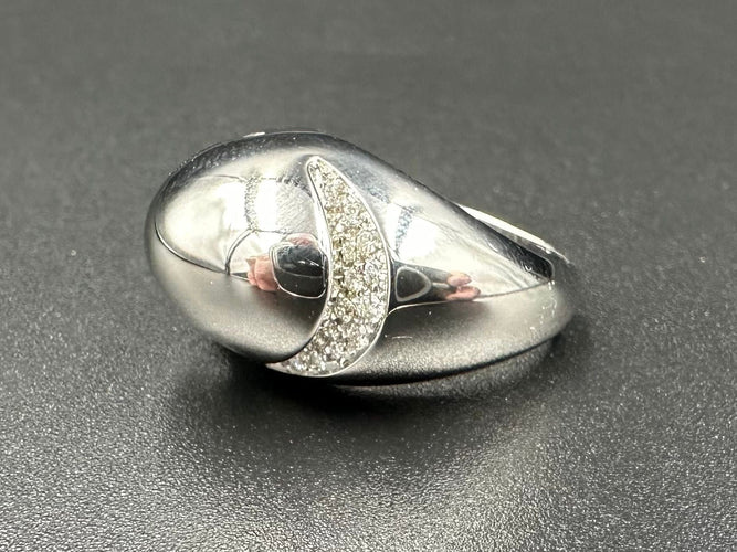 Bague 54 BVLGARI - Bague Or blanc Diamants 58 Facettes