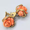 Boucles d'oreilles Boucles d'oreilles roses en corail et or 58 Facettes