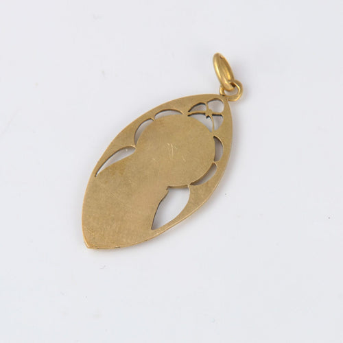 Pendentif Médaille de la Vierge Marie de Guilbert, époque Art Nouveau 58 Facettes