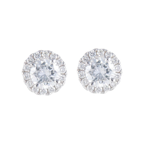 Boucles d'oreilles Paire de puces d'oreilles Diamants 58 Facettes