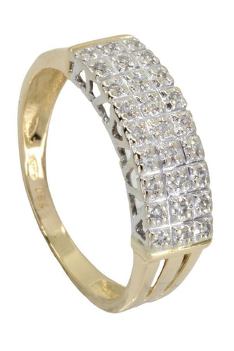 Bague BAGUE MODERNE PAVAGE DIAMANTS 58 Facettes 048671